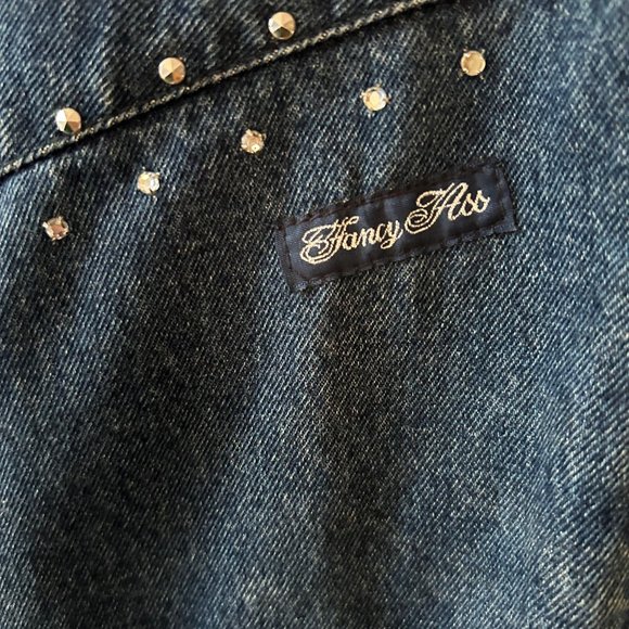 Women's Plus Vintage Fancy Ass Straight Leg Jeans Size 20 Bling Y2K Embellished - Picture 4 of 10